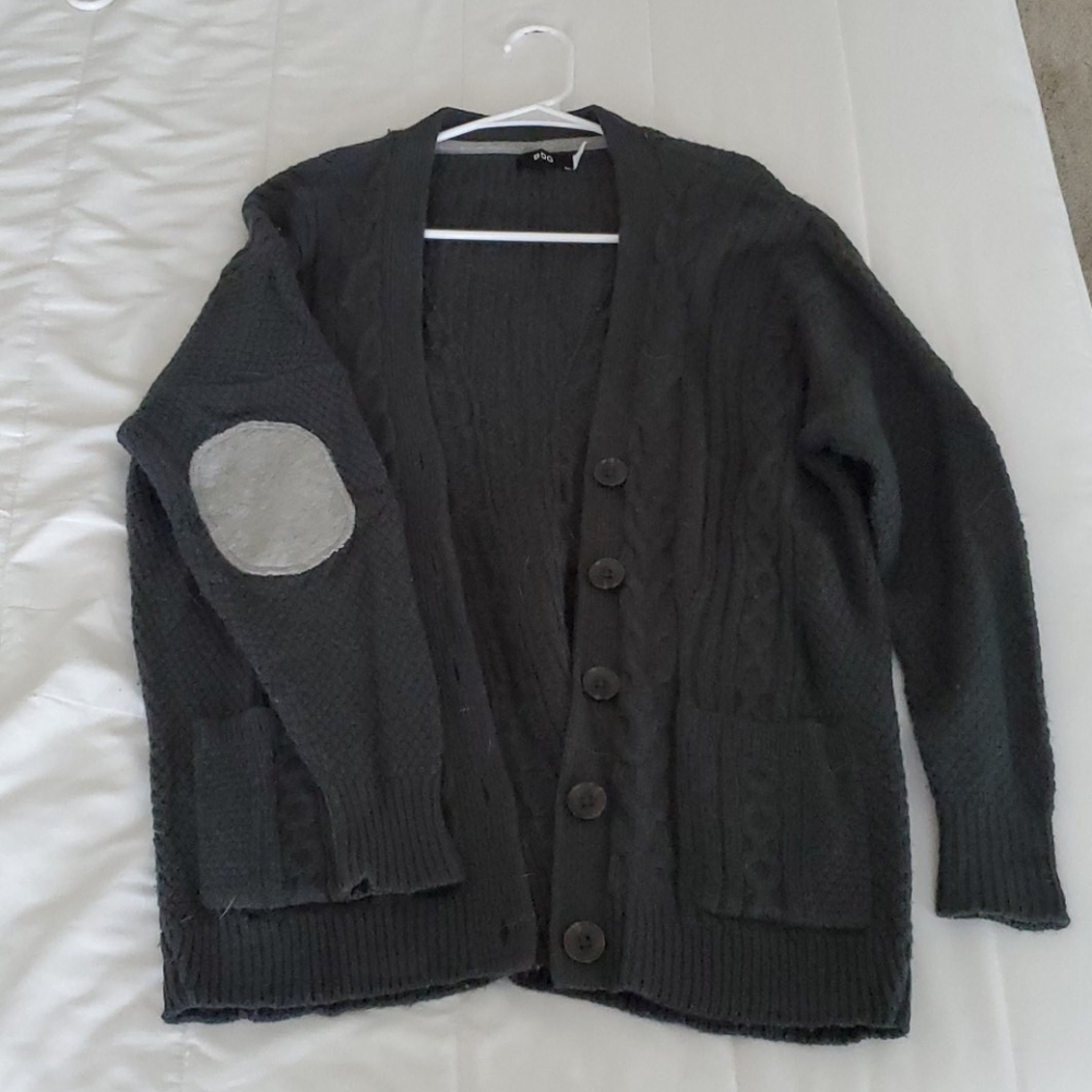 Emerald Green Cable Knit Cardigan